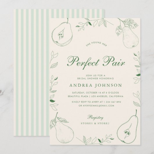 Ze vond haar perfecte paar peer Vrijgezellenfeest Kaart (Voorkant / Achterkant)