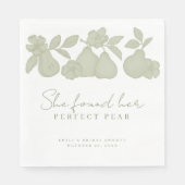 Ze vond haar perfecte Pear Vrijgezellenfeest lunch Servet (Voorkant)