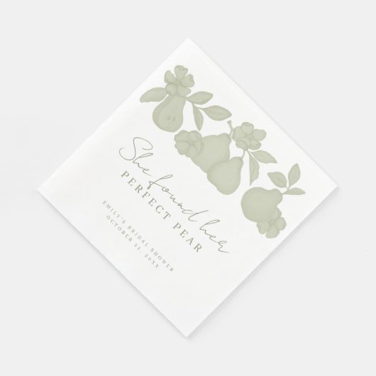 Ze vond haar perfecte Pear Vrijgezellenfeest lunch Servet (Hoek)