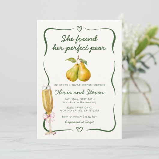 Ze vond haar perfecte peer Vrijgezellenfeest Kaart (Staand voorkant)