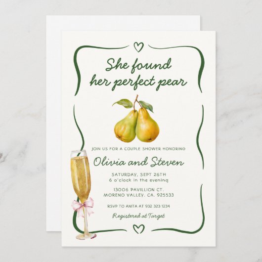 Ze vond haar perfecte peer Vrijgezellenfeest Kaart (Voorkant / Achterkant)