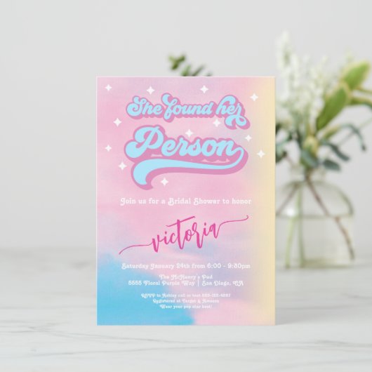 Ze vond haar Persoon Pop Star Disco Party Kaart (Staand voorkant)