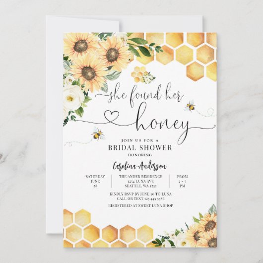 Ze vond haar rustieke bruidsdouche kaart (Voorkant)