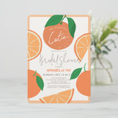 Ze vond haar schattige Oranje Vrijgezellenfeest Kaart (Staand voorkant)