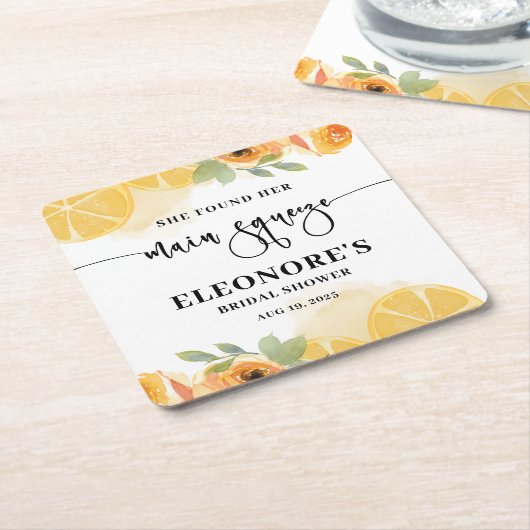 Ze vond haar Squeeze Bruiloftsborrel Kartonnen Onderzetters (Schuin)