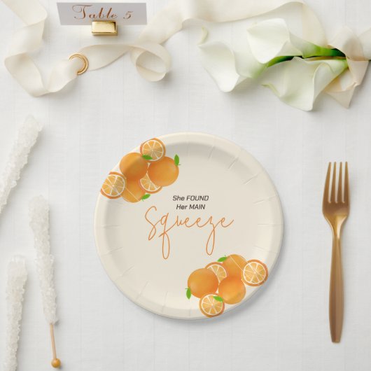 Ze vond haar Squeeze Bruiloftsborrel Papieren Bordje (Huwelijk)