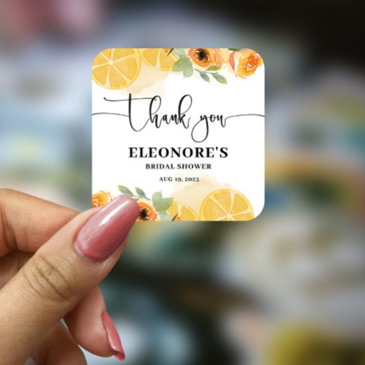 Ze vond haar Squeeze Bruiloftsborrel  Vierkante Sticker