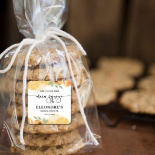 Ze vond haar Squeeze Bruiloftsborrel  Vierkante Sticker