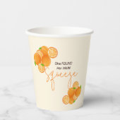 Ze vond haar Squeeze Bruiloftsuitvaart Papieren Bekers (Voorkant)