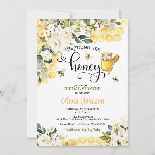 Ze vond haar uitnodiging voor een honingbruidsdouc (Voorkant)