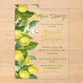 Ze vond haar Vrijgezellenfeest Lemon Acryl Uitnodigingen (Voorkant)