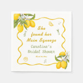 Ze vond haar Vrijgezellenfeest Lemon Servet (Voorkant)