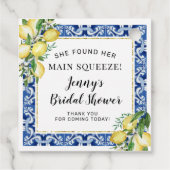 Ze vond haar Vrijgezellenfeest op het hoofdplein Bedankjes Labels (Achterkant)