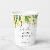 Ze vond haar Vrijgezellenfeest op het hoofdplein Papieren Bekers (Achterkant)