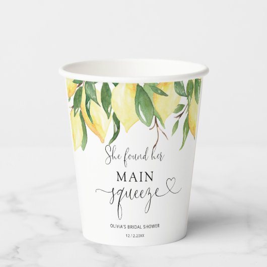 Ze vond haar Vrijgezellenfeest op het hoofdplein Papieren Bekers (Achterkant)