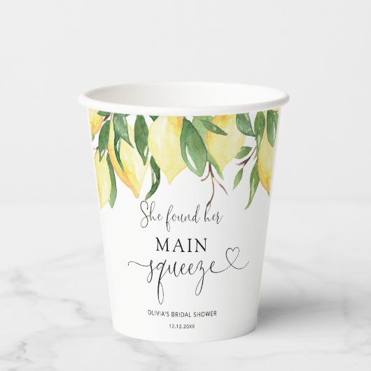 Ze vond haar Vrijgezellenfeest op het hoofdplein Papieren Bekers (Voorkant)