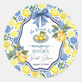 Ze vond haar Vrijgezellenfeest op het hoofdplein Ronde Sticker (Voorkant)