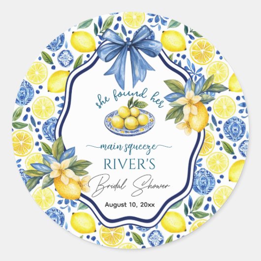 Ze vond haar Vrijgezellenfeest op het hoofdplein Ronde Sticker (Voorkant)