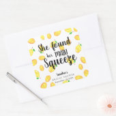 Ze vond haar Vrijgezellenfeest op het hoofdplein Vierkante Sticker (Envelop)