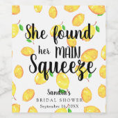 Ze vond haar Vrijgezellenfeest op het hoofdplein Wijn Etiket (Enkel label)