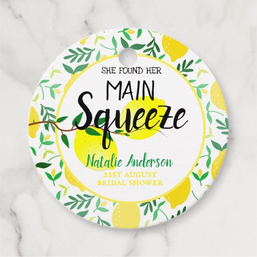 Ze vond haar Vrijgezellenfeest van de hoofdpleiste Bedankjes Labels (Voorkant)