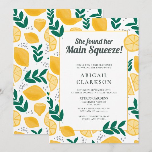 Ze vond haar Vrijgezellenfeest van de hoofdpleiste Kaart (Voorkant / Achterkant)