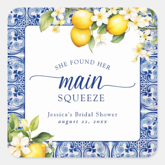 Ze vond haar Vrijgezellenfeest van de hoofdpleiste Vierkante Sticker (Voorkant)