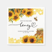 Ze vond haar Vrijgezellenfeest van zonnebloemen Servet (Voorkant)