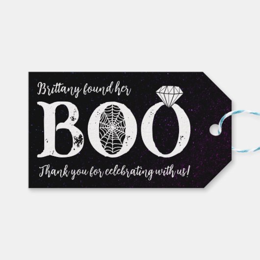 Ze vond haar zwarte Halloween Vrijgezellenfeest Cadeaulabel (Voorkant (Horizontaal))