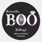 Ze vond haar zwarte Halloween Vrijgezellenfeest Ronde Sticker (Voorkant)