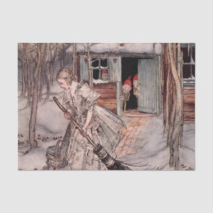 “Ze vond rijpe aardbeien” door Arthur Rackham Tissuepapier