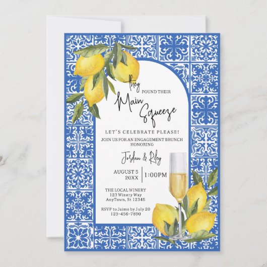 Ze vonden het Verloving van Lemon en Tegel in het Kaart (Voorkant)