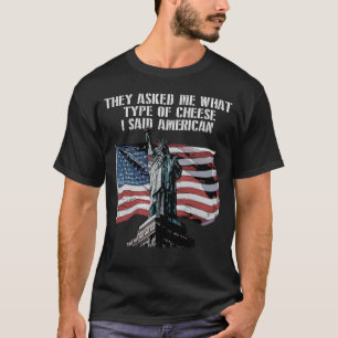Ze vroegen me wat Amerikaanse Humor Amerikaanse ka T-shirt