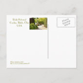 "ZE WAAKT OVER DE TUIN" TOLEDO BOTANICAL GAR BRIEFKAART (Achterkant)