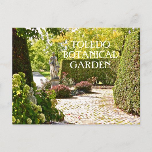 "ZE WAAKT OVER DE TUIN" TOLEDO BOTANICAL GAR BRIEFKAART (Voorkant)