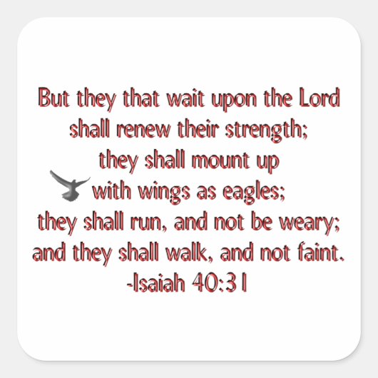 Ze wachten op de Heer Vierkante Sticker (Voorkant)