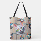 Ze wachten op haar tevredenheid tote bag (Achterkant)