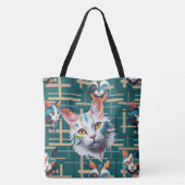 Ze wachten op haar tevredenheid tote bag (Achterkant)