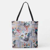 Ze wachten op haar tevredenheid  tote bag (Achterkant)