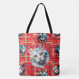 Ze wachten op haar tevredenheid  tote bag
