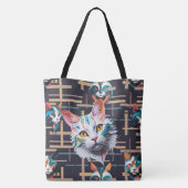 Ze wachten op haar tevredenheid tote bag (Achterkant)