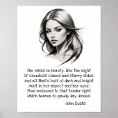 Ze wandelt in schoonheid poster (Voorkant)