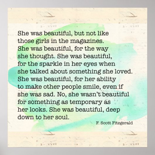 Ze was een prachtig oud document poster (Voorkant)