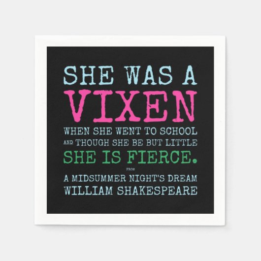 Ze was een VIXEN cocktail servetten (Voorkant)