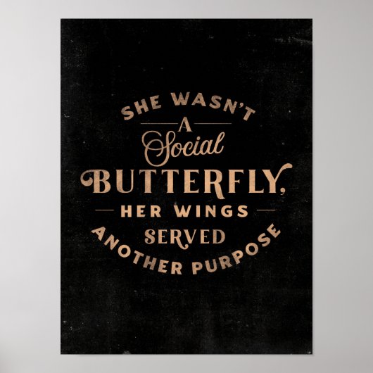 Ze was geen sociale vlinder. poster (Voorkant)
