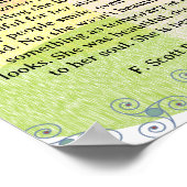 Ze was mooi == F.Scott Fitzgerald quote Poster (Hoek)