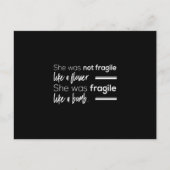 ze was niet breekbaar als bloem ze was fragiel ln briefkaart (Voorkant)