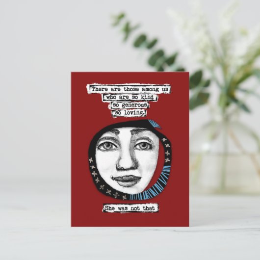 Ze was niet dat Briefkaart (Staand voorkant)