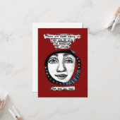 Ze was niet dat Wenskaart Kaart (Voorkant / Achterkant in situ)