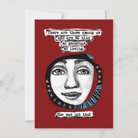 Ze was niet dat Wenskaart Kaart (Voorkant)